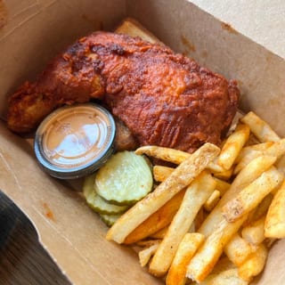 Leg Quarter Fries & Slaw (Weekends only)